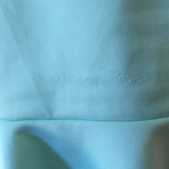 L Cyan Blue Peplum Top - Picture 5 of 7